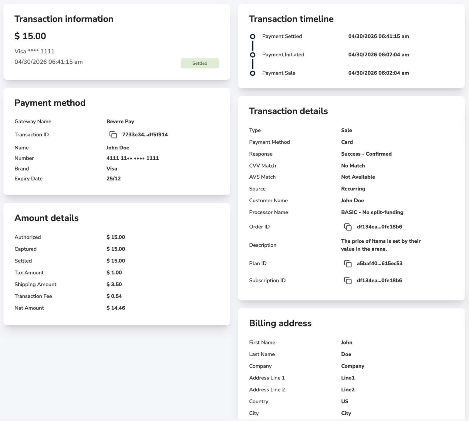 Transaction Details